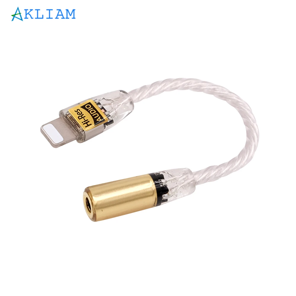 

AkLIAM TYPE C/Lightning to 3.5mm/2.5mm/4.4mm Earphone Amplifiers Adapter Hifi DAC 32bit 384kHz Digital Decoder AUX Converter