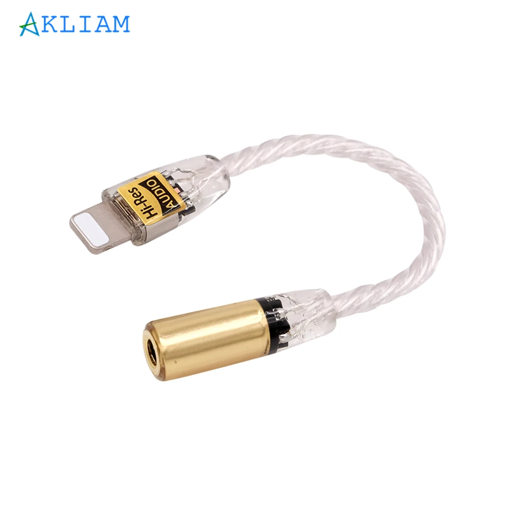 AkLIAM TYPE C/Lightning to 3.5mm/2.5mm/4.4mm Earphone Amplifiers Adapter Hifi DAC 32bit 384kHz Digital Decoder AUX Converter | Электроника