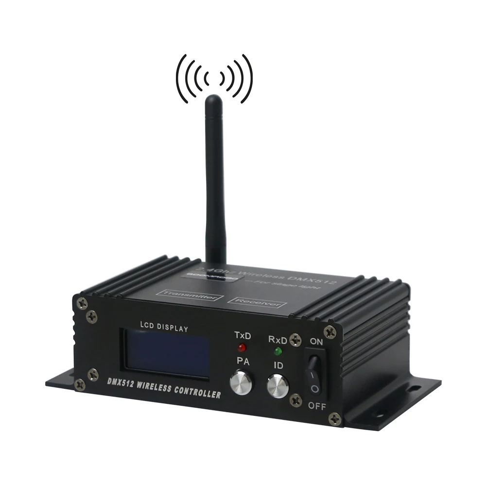 2 4G ЖК дисплей Дисплей Беспроводной DMX 512 контроллер приемник передатчик в 1