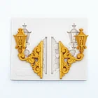 Декоративная силиконовая форма с рисунком, искусственная смола, кухонная утварь, искусственный десерт