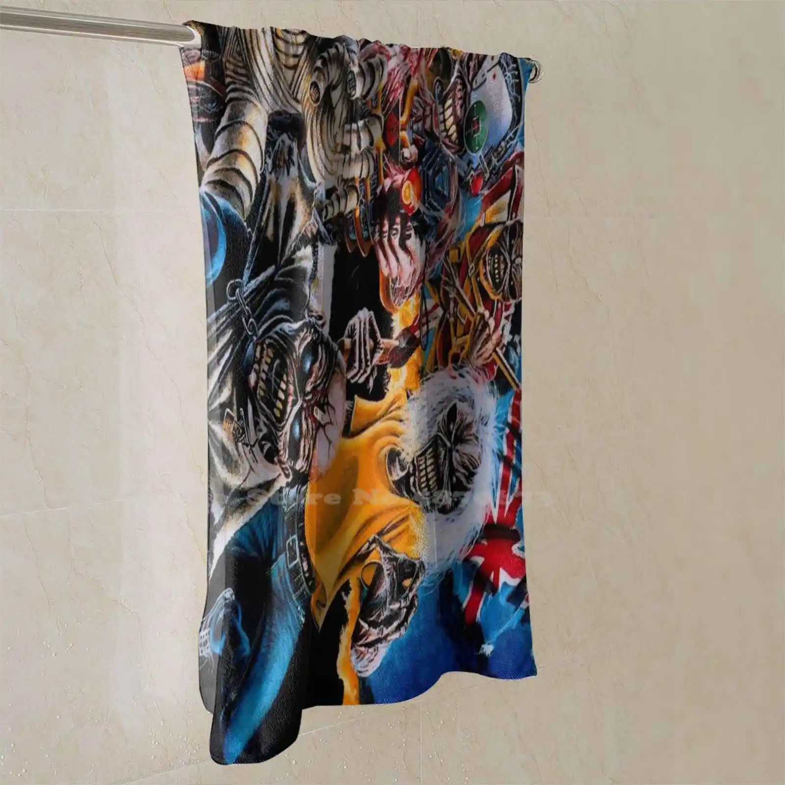 Все Эдди голова мягкое удобное банное полотенце Открытый Железный Мейден