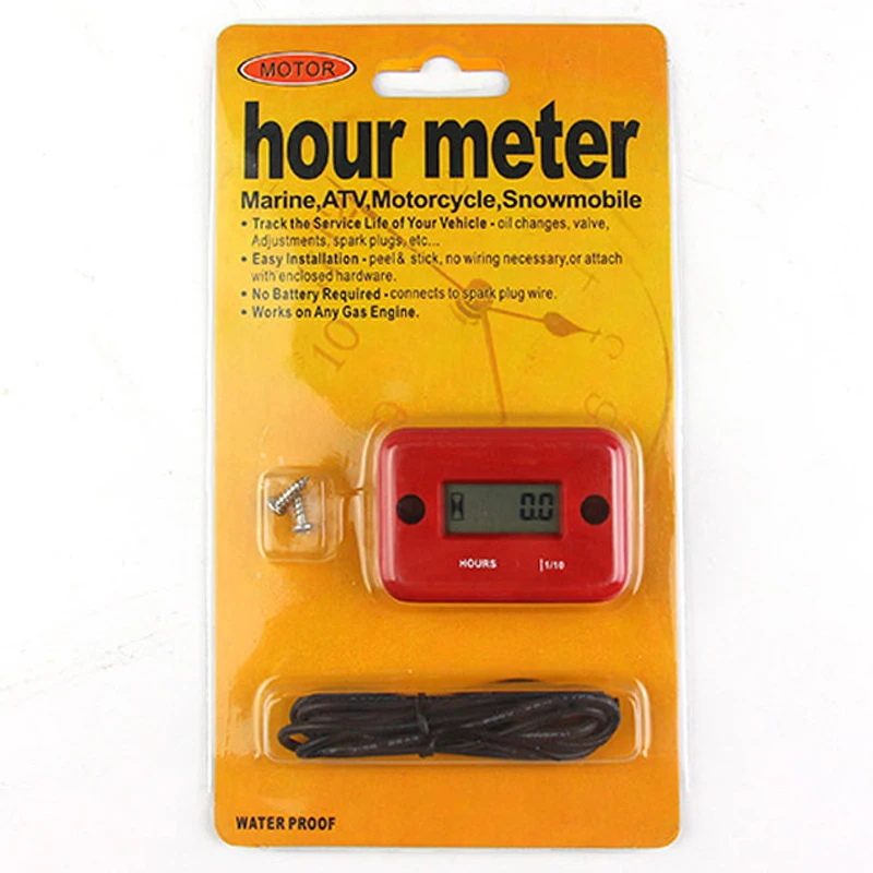 1 Pcs LCD Waterproof Digital Tach Hour Meter Counter For ATV Motorcycle Instruments Snowmobile Gasoline Boat Generator Bike | Автомобили и