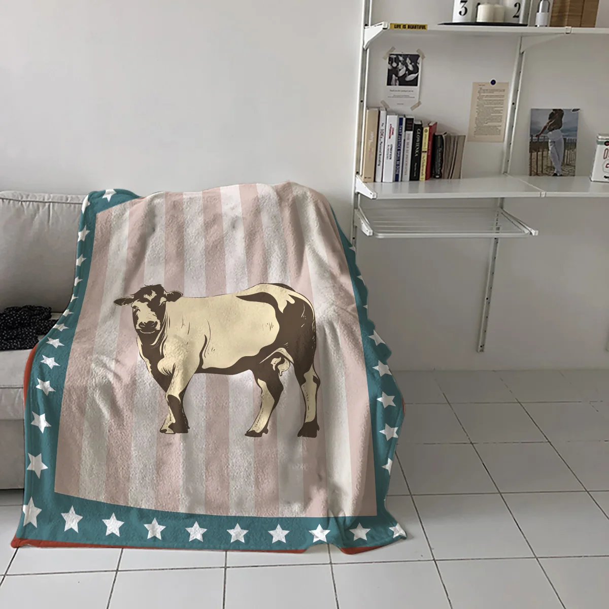 День Независимости звезды полосы фермы животных пледы одеяло флис