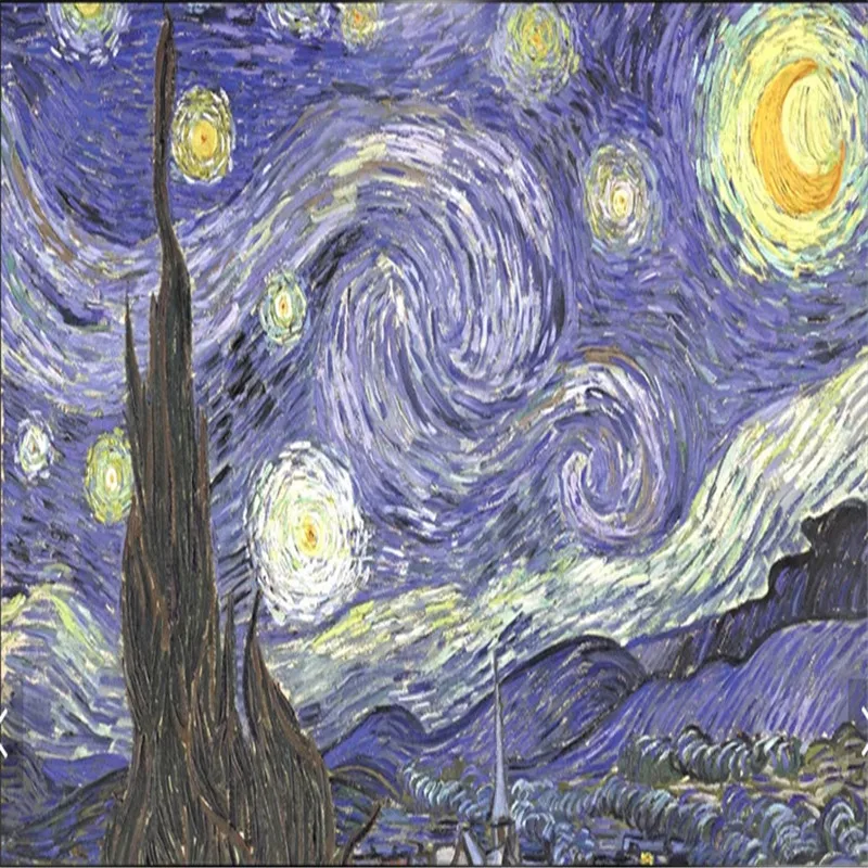 Картина маслом Ван Гога на заказ звездное небо 3D фото обои для гостиной спальни