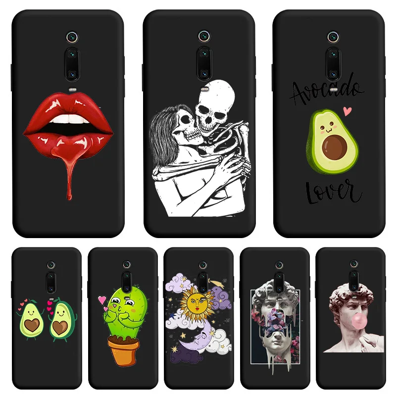 

Personality Black TPU Soft Shell For XIAOMI Redmi K20 K20Pro K30 Pro POCO F2 Pro Case Fashion Personality Cartoon Funny Phone