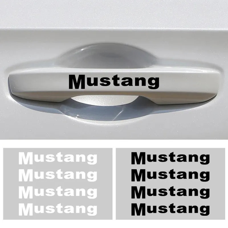 

4pcs Car Wiper Door Handle Sticker Transparent Stickers For Fords Mustang 2005 2010 2015 2018 GT Guitar Mujer Eleanor Pickguard