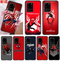 cool marvel spiderman logo for samsung note 20 10 8 9 m02 m31 s m60s m40 m30 m21 m20 m10s f62 m62 m01 ultra pro plus phone case