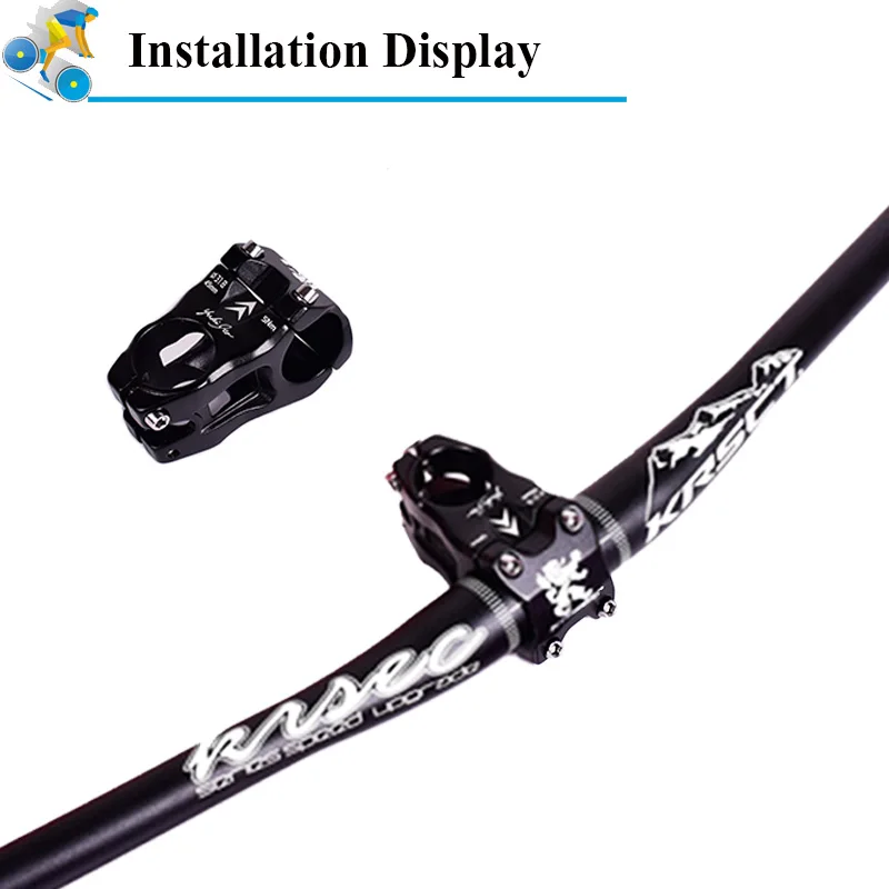 

KRSEC 28.6*31.8mm Stem MTB Short Handle stem 0 Degre Aluminum Alloy Ultralight bicycle stem for XC AM Bike Accessories