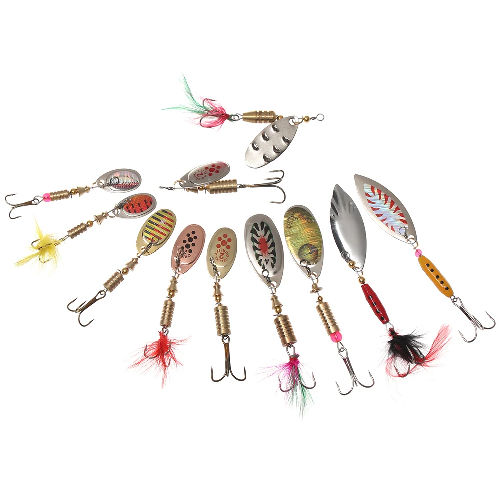 2 шт. вращающаяся блесна-ложка приманка для рыбной ловли металлическая с