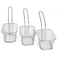 14810pcs mini mesh wire french fry chips baskets net strainer kitchen cooking tools sub sale