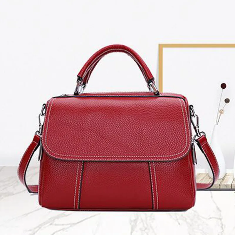 

Real Cowhide 2020 New Versatile High-quality one-shoulder messenger handbags famous brand luxury handbag designer handbags