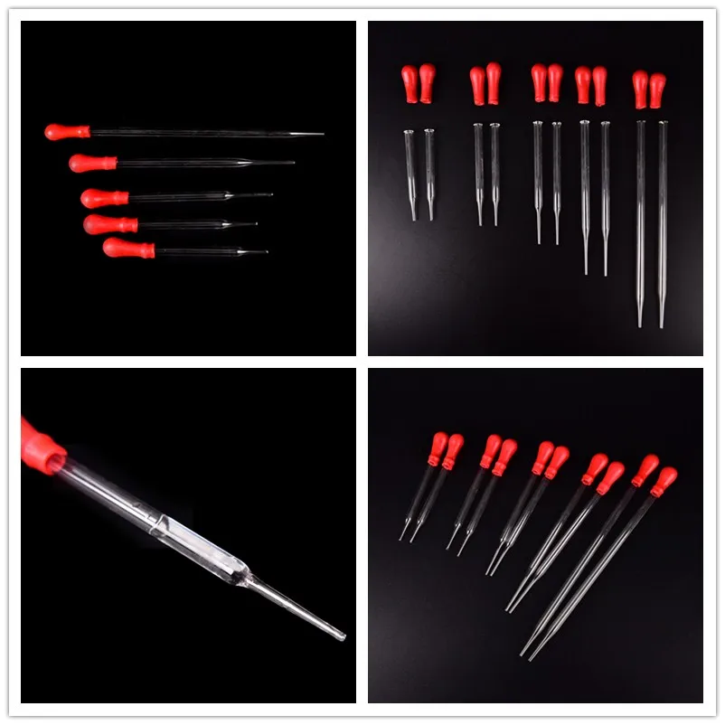

Experiment Medical Pipette Dropper Transfer Pipette Lab Supplies With Red Rub 2Pcs 9cm/10cm/12cm/15cm/20cm Durable Long Glass