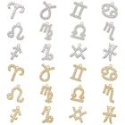 ZHUKOU Mini 12 созвездий латунь CZ кристалл кулон для женщин ожерелье серьги шармы браслет ювелирные изделия аксессуары VD590