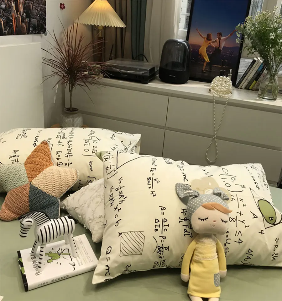 Модный крутой Комплект постельного белья зеленого цвета с надписью для