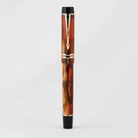 moonman m600s celluloid brown fountain pen fmbent nib with converter excellent quality office business writing gift ink pen