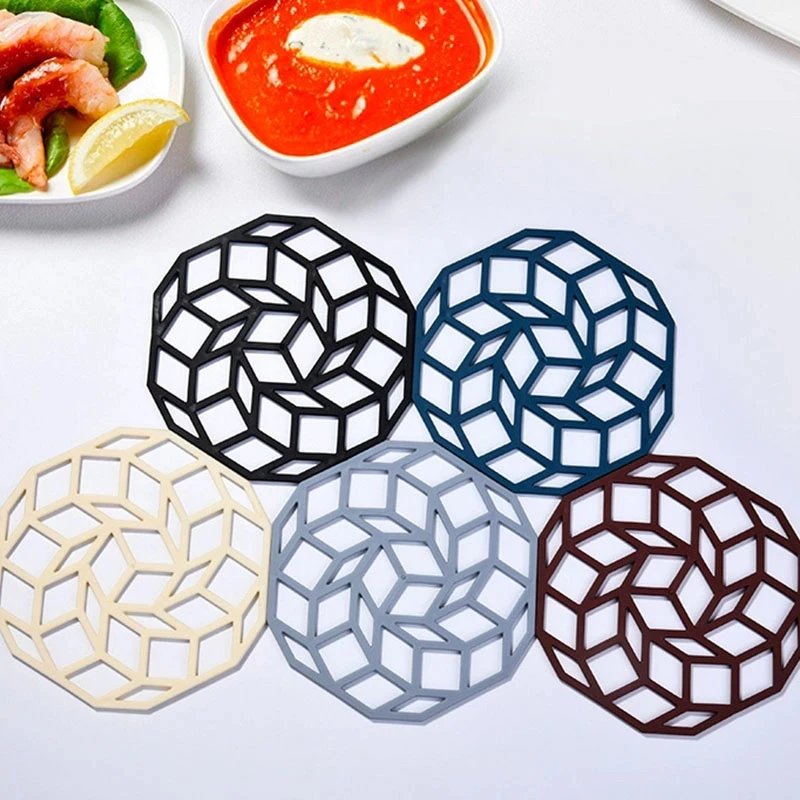 Антискользящая подставка для чая кофе термоизоляционный коврик стола полый