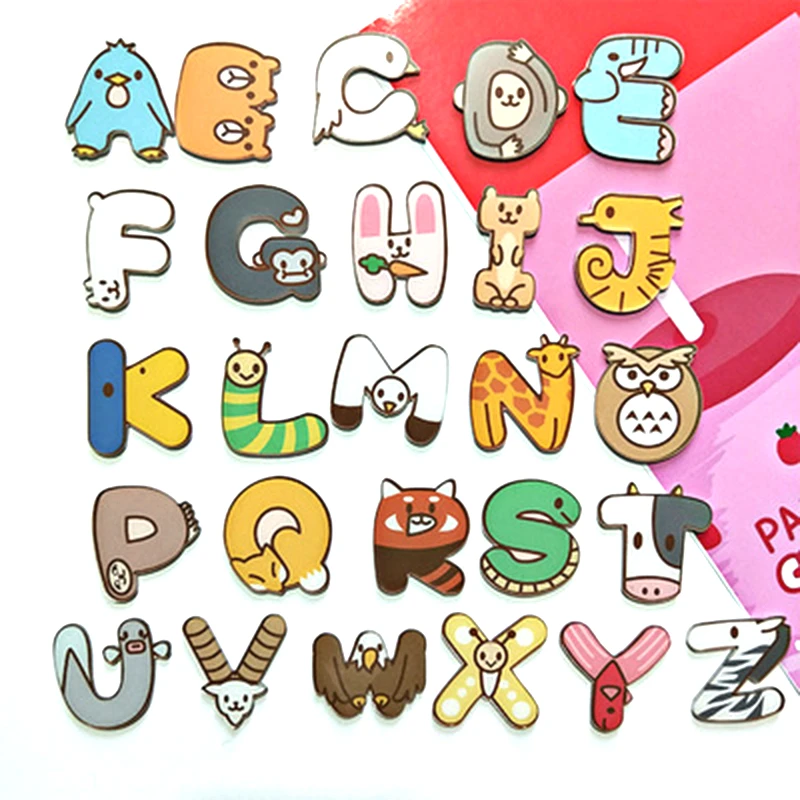 Рождественские Мультяшные животные буква английское имя дети как кухня наклейка