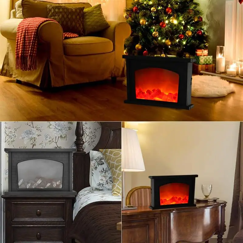 LED Flame Lantern Lamps Simulated Fireplace Effect Light USB Or Battery Powered Lamp Night Room Decor | Лампы и освещение