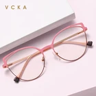 Женские очки для чтения кошачий глаз VCKA, новые модные Компьютерные очки для дальнозоркости с защитой от сисветильник, с диоптриями от + 2021 до + 0,5, 6,00