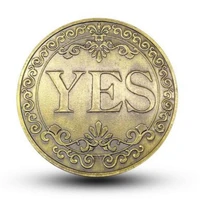 double sided yes or no commemorative coin alloy floral yes no letter ornaments collection arts gifts souvenir