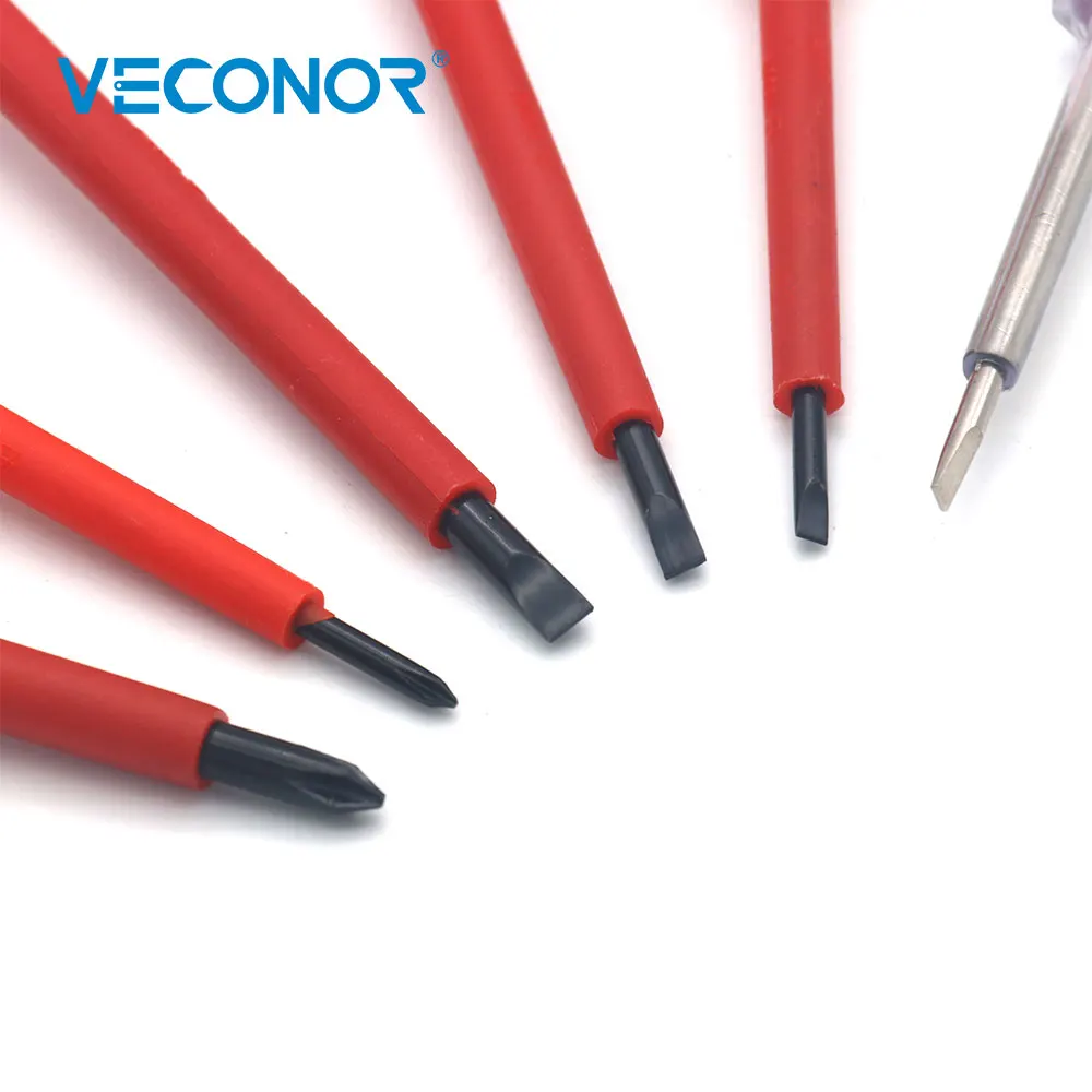 Veconor 6 шт. комплект VDE изолированные отвертки бытовых электрических заворачивания