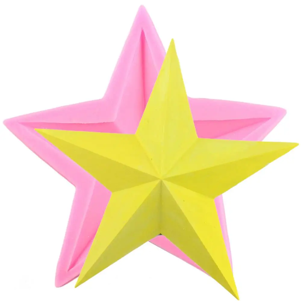 Пятиконечная звезда Торт силиконовая форма для ручной работы мыло помадка DIY