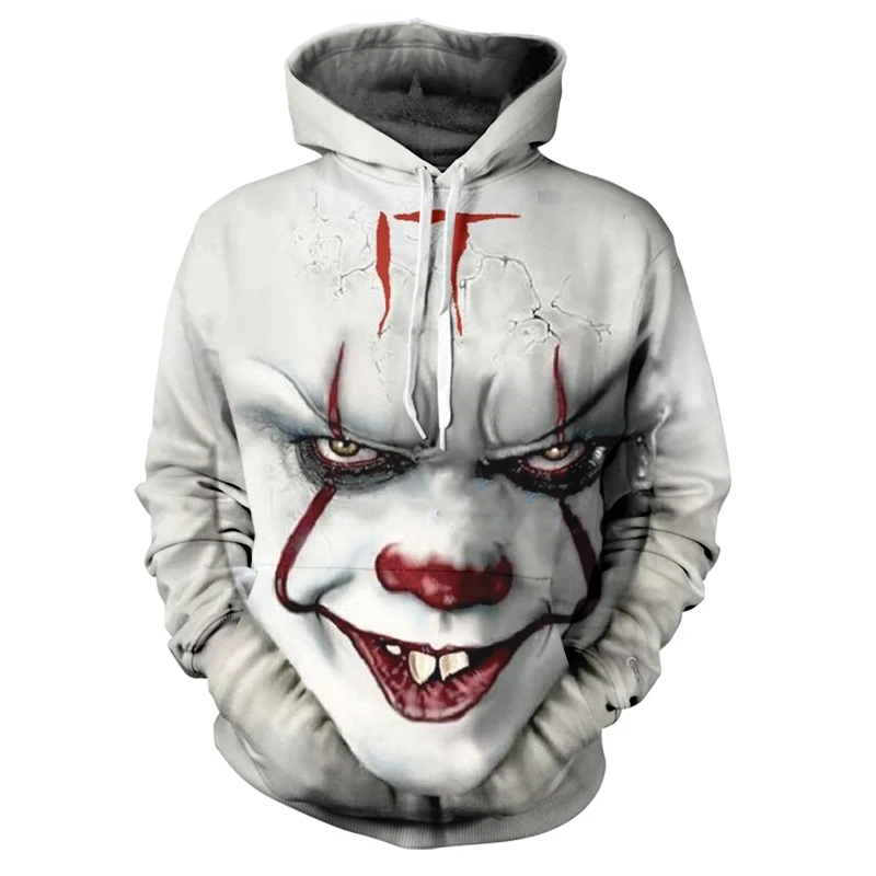 

2021 New Clown 3D Printed Hoodie Fun Pullover Long Sleeve Sportswear Top