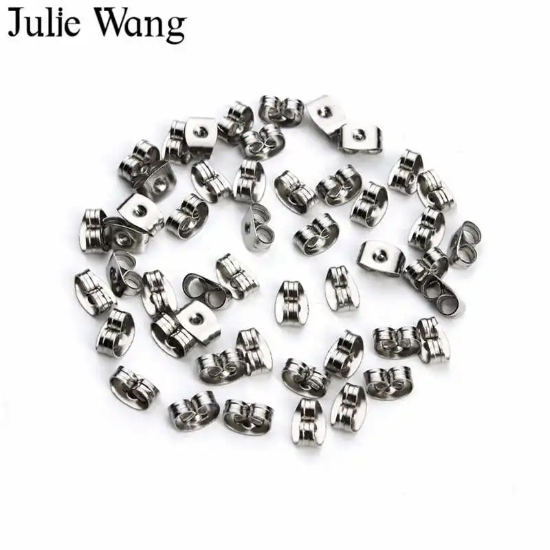 50 шт. застежки для сережек гвоздиков из нержавеющей стали|Ювелирная фурнитура и