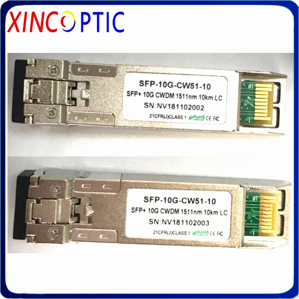 10G CWDM SFP + 80 км 40 1470 ~ 1610 нм 16 дБ EML 24 модуль LC волоконно-оптический трансивера |
