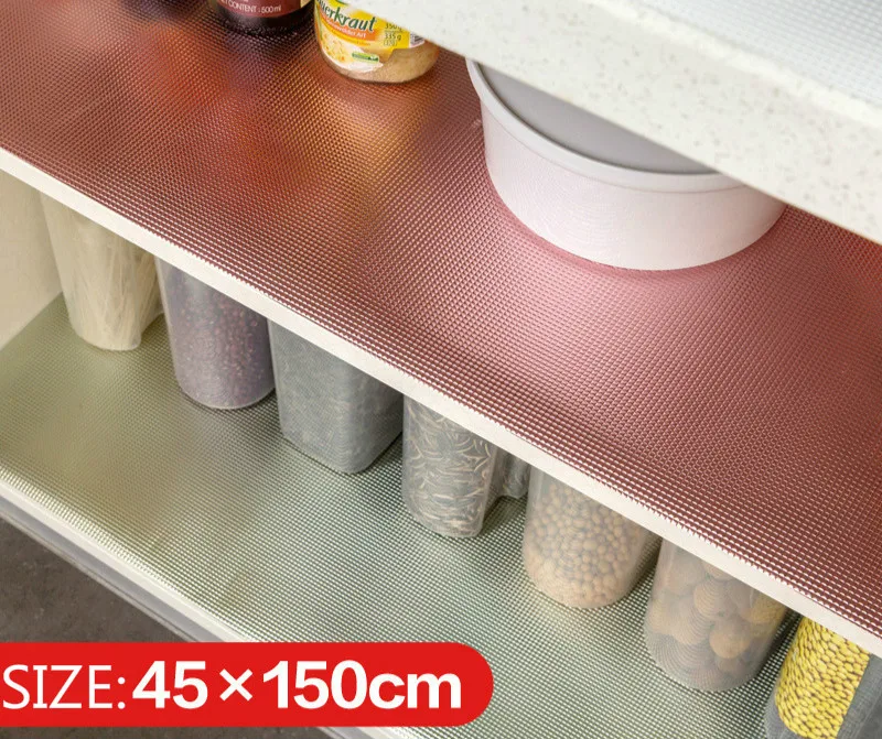 Водонепроницаемый коврик в шкафчик 45*150 см алюминиевая пленка кухонная масляная
