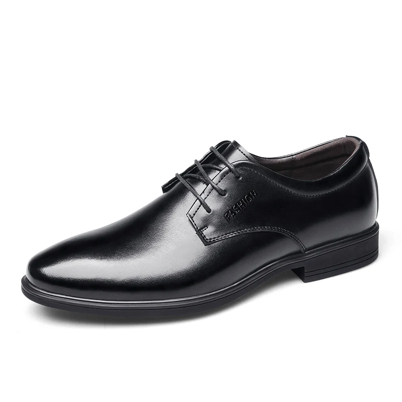

Men Dress Shoes lace up Formal Business Work Soft Patent Leather fashion Pointed Toe for Man outdoor Men's Oxford Flats shoes