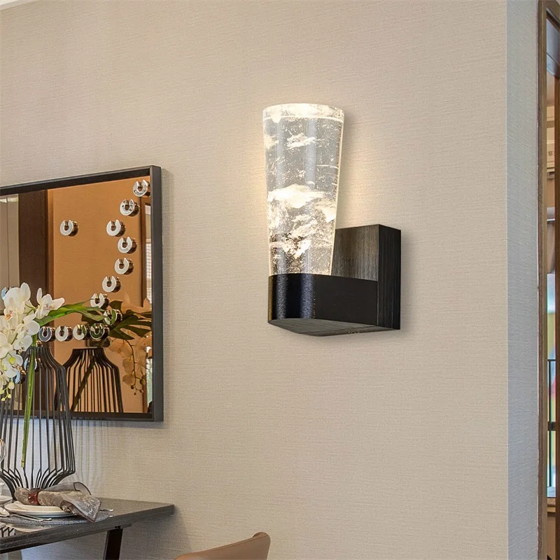 Хрустальные Настенные светильники AOSONG черные Алюминиевые Современные комнатные