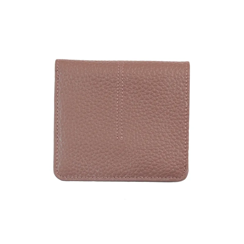 

New arrival 100% genuine cow leather slim card holder wallet ladies simple fashion Cowhide credit card holder Ultra Thin Wallet