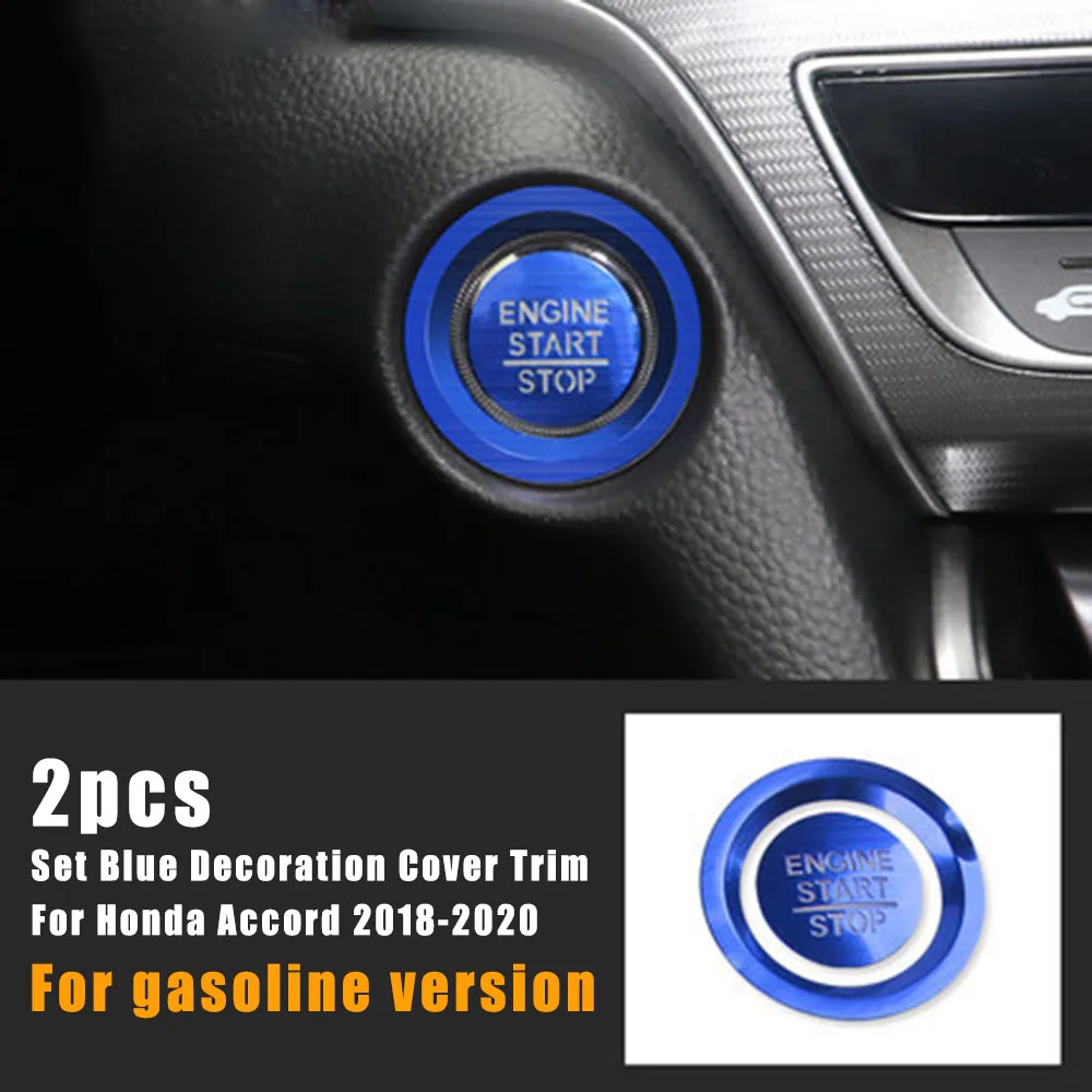 

2pcs/KIT Start Switch Cover For Honda Accord 2018-2020 Aluminum Alloy One-Button Decoration Accessories