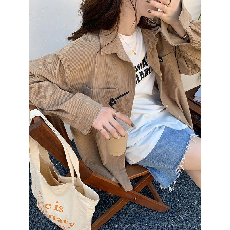 

Женские рубашки с длинным рукавом, из вельвета