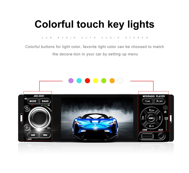 Автомагнитола 1 din " сенсорный экран araba teypleri estereo para Авто mp5 Автомагнитола bluetooth jsd 3001 teypoto mirror link