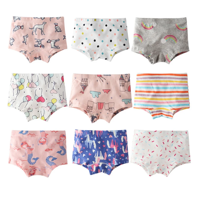 SheeCute/Для девочек, для малышей и детей постарше, для 3-комплект нижнего белья мягкие хлопковые трусы для малышей, трусы детские плавки