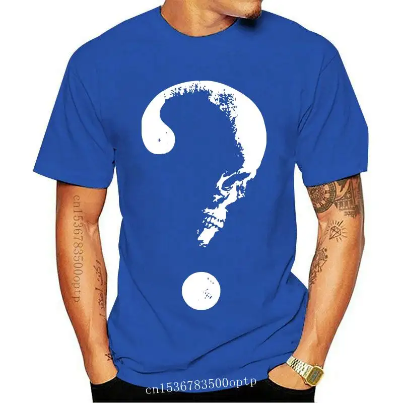 

New Skull Design T Shirt Mashup Question Mark Great Design Best Gift Digital Print 100% Cotton Casual Novelty T-Shirt
