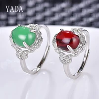 yada gifts redgreen color retro stone rings for women adjustable oval ring female engagement wedding band jewelry ring rg200050