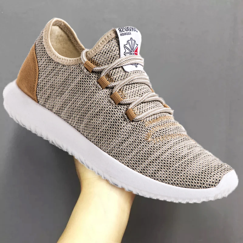 Мужские светильник кие кроссовки дышащая сетчатая повседневная обувь брендовые