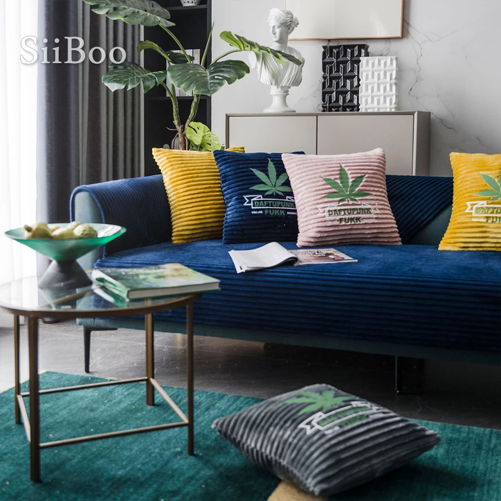 

Siiboo heavy corduroy sofa cover nonslippery slipcover all season use high quality modern American style sp6534