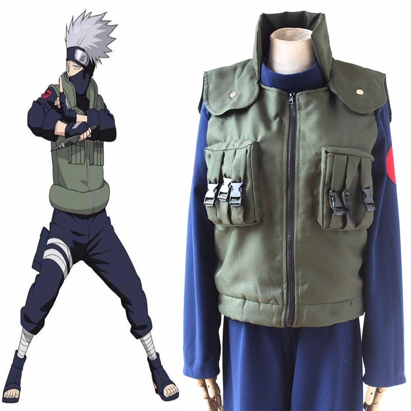 Аниме косплей костюмы Какаси Хатаке Косплей Костюм ниндзя Униформа Хэллоуин