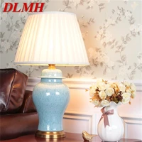 dlmh ceramic table light brass contemporary luxury desk lamp led for home bedside bedroom