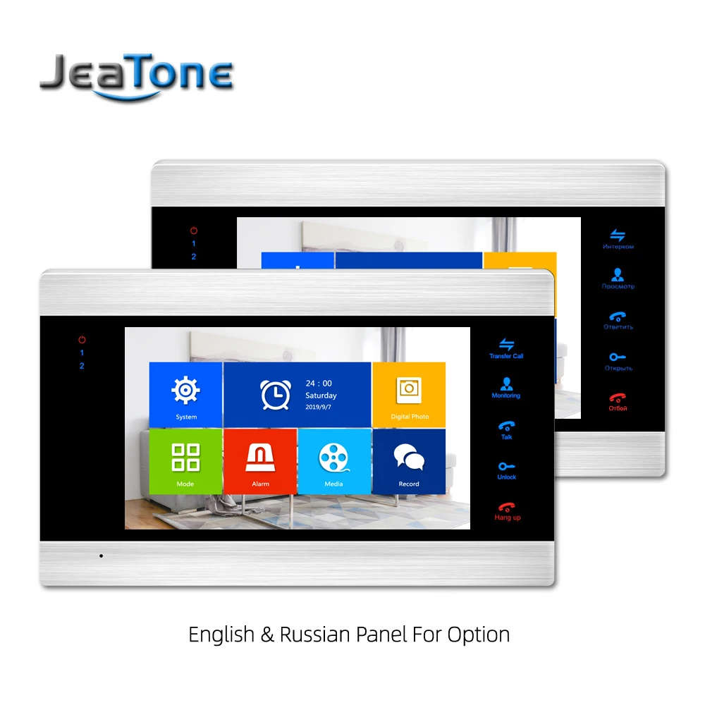 Умный видеодомофон JeaTone 7 дюймов Wi Fi IP домофон с AHD проводной дверной звонок 1 0 МП