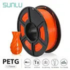 Нить SUNLU для 3D-принтера PETG 1,75 мм, черные материалы PETG для 3D печати с сертификатом RoHS и Reach 2019, бесплатная доставка