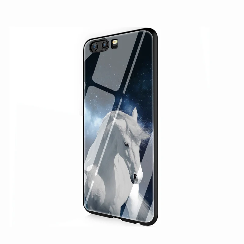 G4 EWAU животное лошадь чехол из закаленного стекла для телефона для huawei P10 P20 P30 Lite Pro P Smart - Цвет: G4