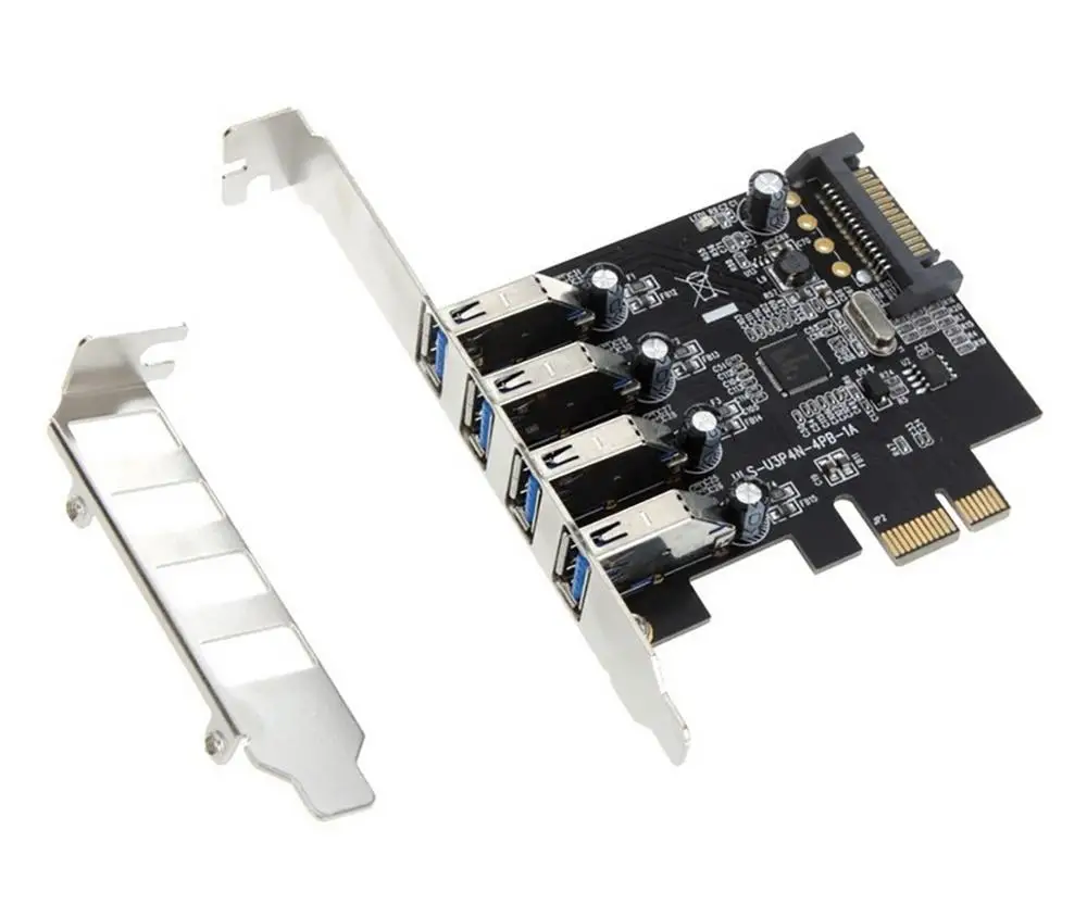 

Карта ULS Pci-e USB3.0, суперскоростная, 5 Гбит/с, 4 порта USB 3,0, PCI-E Экспресс-карта контроллера для рабочего стола