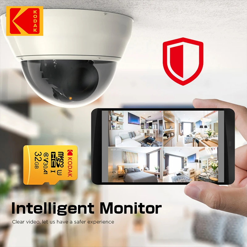 Оригинальная карта памяти Kodak U3 A1 V30 Micro SD 128 ГБ 32 64 Гб 256 512 класс 10 Видео телефон |