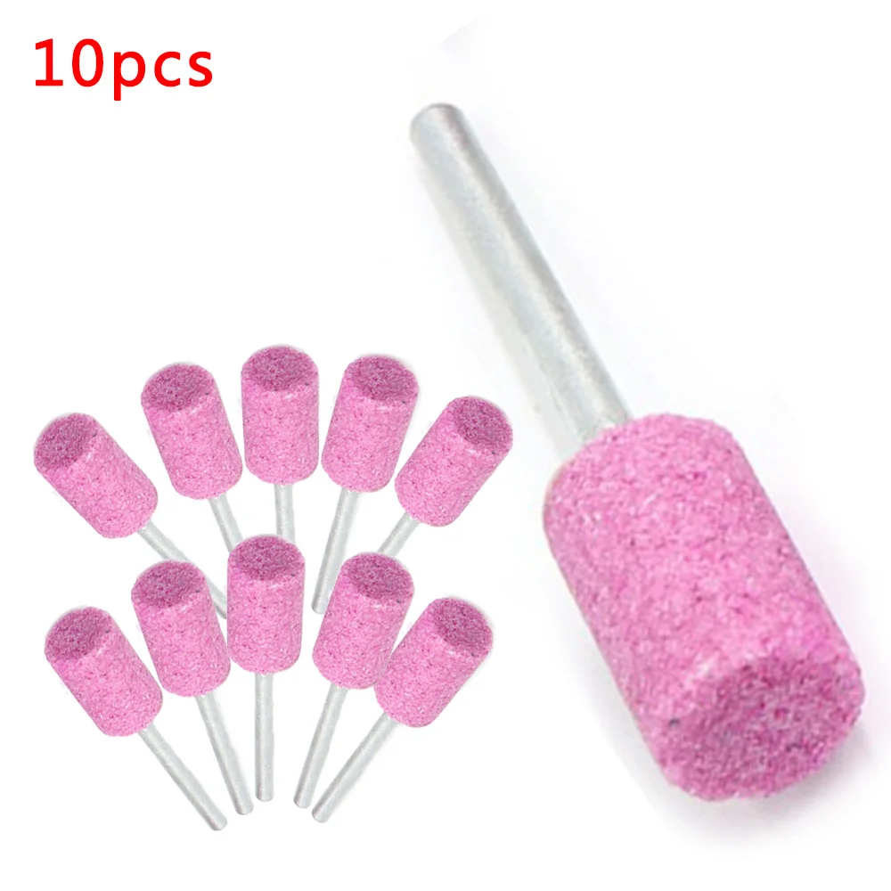 

Chrome Corundum Abrasive Mounted Stones Wood Metal 10pcs 12mm Cylinder