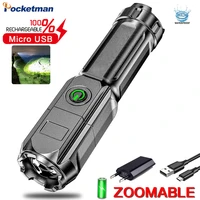 portable mini led flashlight super bright led torch outdoor camping light with built in battery usb rechargeable torch lantern